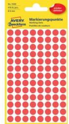Avery Zweckform Etichete rotunde de 8 mm Avery roșu detașabil