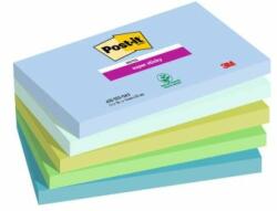 Post-it Super Sticky OASIS, dimensiune 76x127 mm, 5 blocuri de 90 de carduri