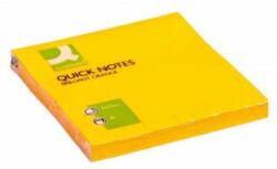 Q-CONNECT Bilet autoadeziv Q-CONNECT neon 76x76mm portocaliu