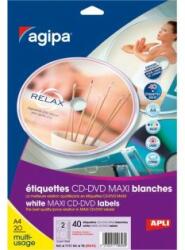 Agipa Univerzális címkék CD / DVD átmérőjű 117, 5 -17mm Agipa 20 laphoz