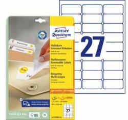 Avery Zweckform Etichete universale detașabile 63, 5x29, 6 mm Avery A4 25 + 5 coli