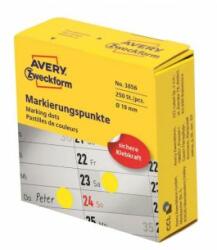 Avery Zweckform 19 mm-es kör alakú címkék Nagyon sárga az adagolóban