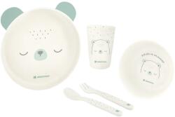 KikkaBoo Сет за хранене пластмаса Bear with me Mint (31302040135)