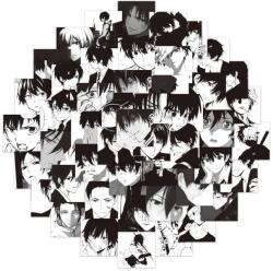  Fekete-fehér vegyes anime karakter matrica