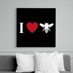 printfashion I love Bee - Vászonkép - Fekete (13172020)