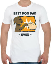 printfashion Best dog dad ever - Férfi póló - Fehér (13188994)