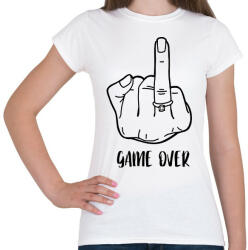 printfashion Game OVER - vicces lánybúcsú / legénybúcsú póló felirat - Női póló - Fehér (13174020)