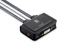 Level One Switch KVM Level One 2x DVI/USB KVM-0260 V2 mit Audio (KVM-0260)