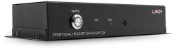 Lindy Switch KVM Lindy 2 Port Dual Head DisplayPort 1.2, (39306)