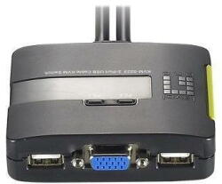 LevelOne Switch KVM Level One 2x USB KVM-0223 mit Audio (KVM-0223)