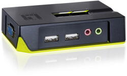 LevelOne Switch KVM Level One 2x USB KVM-0221 mit Audio Übertragung (KVM-0221)