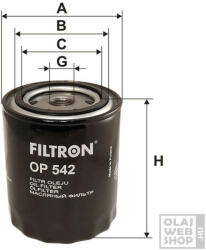 Filtron olajszűrő OP542