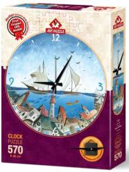 Art Puzzle Пъзел-часовник Art Puzzle от 570 части - Морски град (5103)