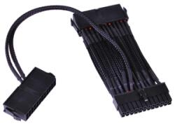 Phobya Cablu adaptor Phobya 24-pini 2xPSU Power On Cable (2x24pin to 1x24pin) sleeving black