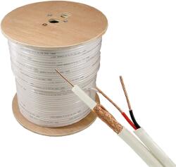 TSY Cable Cablu coaxial RG59 + alimentare 2x0.75, 305m, alb TSY-RG59+2X0.75-W (TSY-RG59+2X0.75-W)