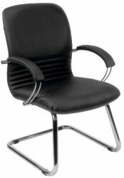  Scaun vizitator piele ECO Nirage negru (NSVNIRAGEN)