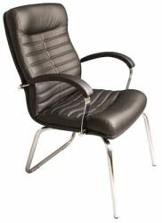  Scaun vizitator piele eco Arion negru (NSVARIONN)