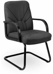  Scaun vizitator piele ECO Man negru (NSVMANN)