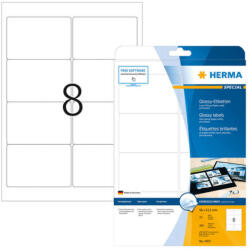 Herma 96*63, 5 mm-es Herma A4 íves etikett címke, fehér színű (25 ív/doboz) (HERMA 4907) - dunasp