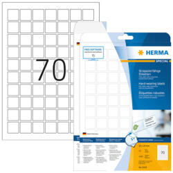 Herma 24*24 mm-es Herma A4 íves etikett címke, fehér színű (25 ív/doboz) (HERMA 8339) - dunasp