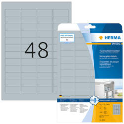 Herma 45, 7*21, 2 mm-es Herma A4 íves etikett címke, ezüst színű (25 ív/doboz) (HERMA 4221) - dunasp