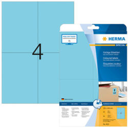 Herma 105*148 mm-es Herma A4 íves etikett címke, kék színű (20 ív/doboz) (HERMA 4563) - dunasp