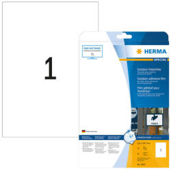 Herma 210*297 mm-es Herma A4 íves etikett címke, fehér színű (10 ív/doboz) (HERMA 9500) - dunasp