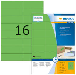Herma 105*37 mm-es Herma A4 íves etikett címke, zöld színű (100 ív/doboz) (HERMA 4259) - dunasp