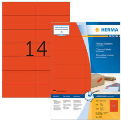 Herma 105*42, 3 mm-es Herma A4 íves etikett címke, piros színű (100 ív/doboz) (HERMA 4557) - dunasp