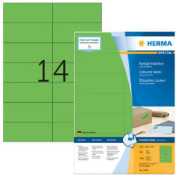 Herma 105*42, 3 mm-es Herma A4 íves etikett címke, zöld színű (100 ív/doboz) (HERMA 4559) - dunasp