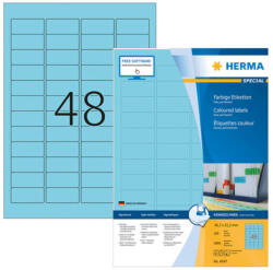 Herma 45, 7*21, 2 mm-es Herma A4 íves etikett címke, kék színű (100 ív/doboz) (HERMA 4547) - dunasp