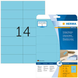 Herma 105*42, 3 mm-es Herma A4 íves etikett címke, kék színű (20 ív/doboz) (HERMA 5060) - dunasp