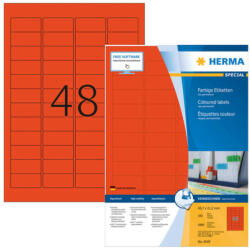 Herma 45, 7*21, 2 mm-es Herma A4 íves etikett címke, piros színű (100 ív/doboz) (HERMA 4545) - dunasp