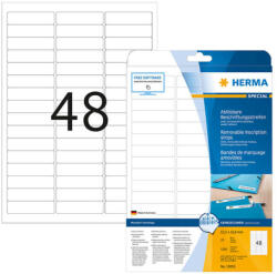 Herma 63, 5*16, 9 mm-es Herma A4 íves etikett címke, fehér színű (25 ív/doboz) (HERMA 10005) - dunasp