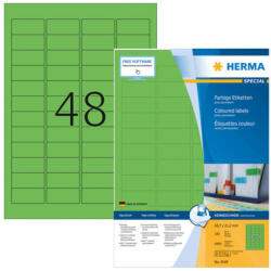 Herma 45, 7*21, 2 mm-es Herma A4 íves etikett címke, zöld színű (100 ív/doboz) (HERMA 4549) - dunasp