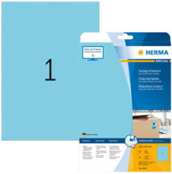 Herma 210*297 mm-es Herma A4 íves etikett címke, kék színű (20 ív/doboz) (HERMA 4423) - dunasp