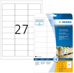 Herma 63, 5*29, 6 mm-es Herma A4 íves etikett címke, fehér színű (25 ív/doboz) (HERMA 10903) - dunasp