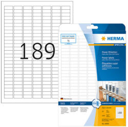 Herma 25, 4*10 mm-es Herma A4 íves etikett címke, fehér színű (25 ív/doboz) (HERMA 10900) - dunasp