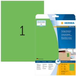 Herma 210*297 mm-es Herma A4 íves etikett címke, zöld színű (20 ív/doboz) (HERMA 4424) - dunasp