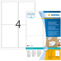Herma 99, 1*139 mm-es Herma A4 íves etikett címke, fehér színű (100 ív/doboz) (HERMA 10313) - dunasp