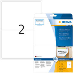 Herma 199, 6*143, 5 mm-es Herma A4 íves etikett címke, fehér színű (25 ív/doboz) (HERMA 10020) - dunasp