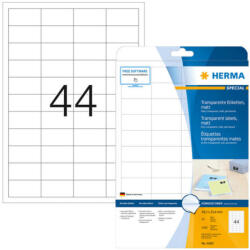 Herma 48, 3*25, 4 mm-es Herma A4 íves etikett címke, priehladná (číra), (25 ív/doboz) (HERMA 4680) - dunasp