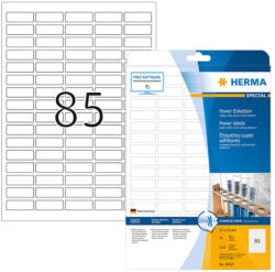 Herma 37*13 mm-es Herma A4 íves etikett címke, fehér színű (25 ív/doboz) (HERMA 10917) - dunasp