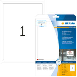 Herma 190*275 mm-es Herma A4 íves etikett címke, fehér színű (25 ív/doboz) (HERMA 8334) - dunasp