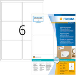 Herma 99, 1*93, 1 mm-es Herma A4 íves etikett címke, fehér színű (100 ív/doboz) (HERMA 10317) - dunasp