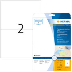 HERMA 210*148 mm-es Herma A4 íves etikett címke, átlátszó (víztiszta), (25 ív/doboz) (HERMA 4683)