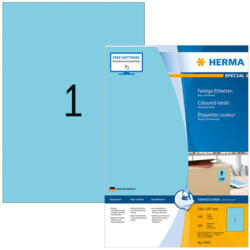 Herma 210*297 mm-es Herma A4 íves etikett címke, kék színű (100 ív/doboz) (HERMA 4403) - dunasp