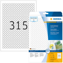 Herma 10 mm-es Herma A4 íves etikett címke, fehér színű (25 ív/doboz) (HERMA 4385) - dunasp