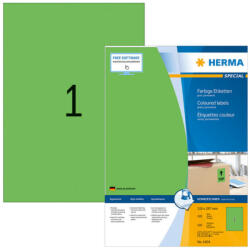 Herma 210*297 mm-es Herma A4 íves etikett címke, zöld színű (100 ív/doboz) (HERMA 4404) - cimke-nyomtato