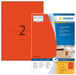 Herma 199, 6*143, 5 mm-es Herma A4 íves etikett címke, piros színű (100 ív/doboz) (HERMA 4567) - cimke-nyomtato